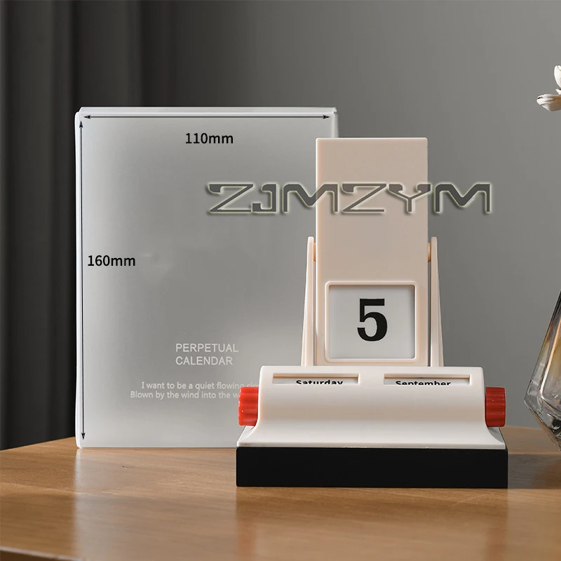 1Pc Flip Calendar Tabletop Ornament Decorative Desk Calendar Desktop Perpetual Calendar for Hotel Office Home Календарь