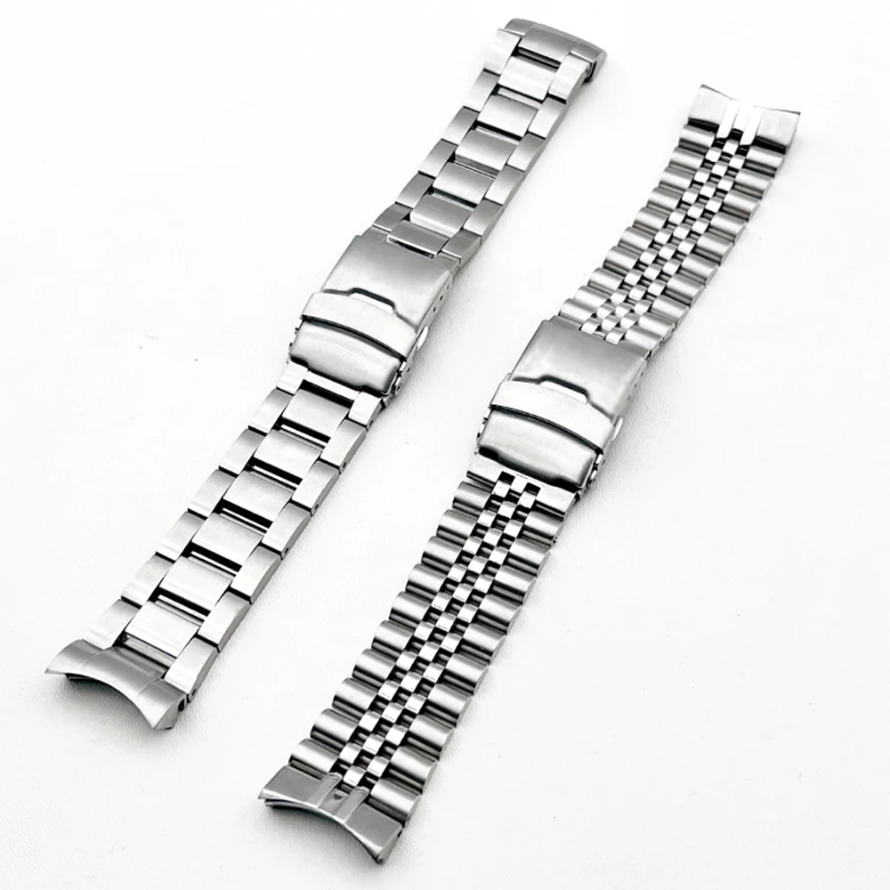 

Stainless Steel 22mm Strap Fit For Samurai SKX007 SRPD Watch Case Strap Bracelet Deployment Buckle Solid Arc Ends WatchBand