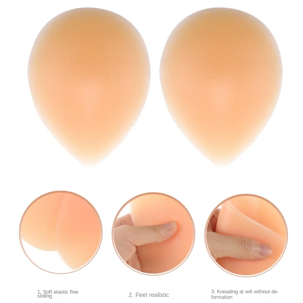 1Pair Removable False Hip Width Pad Hip Simulation Reusable Silicone Hip Up Sticker Natural Seamless Washable