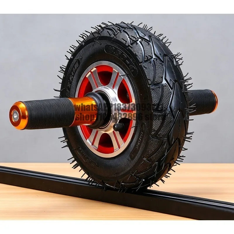 Pneumatic tire abdominal wheel double bearing silent professional non-rebound rubber single wheel abdominal muscle trainer roll