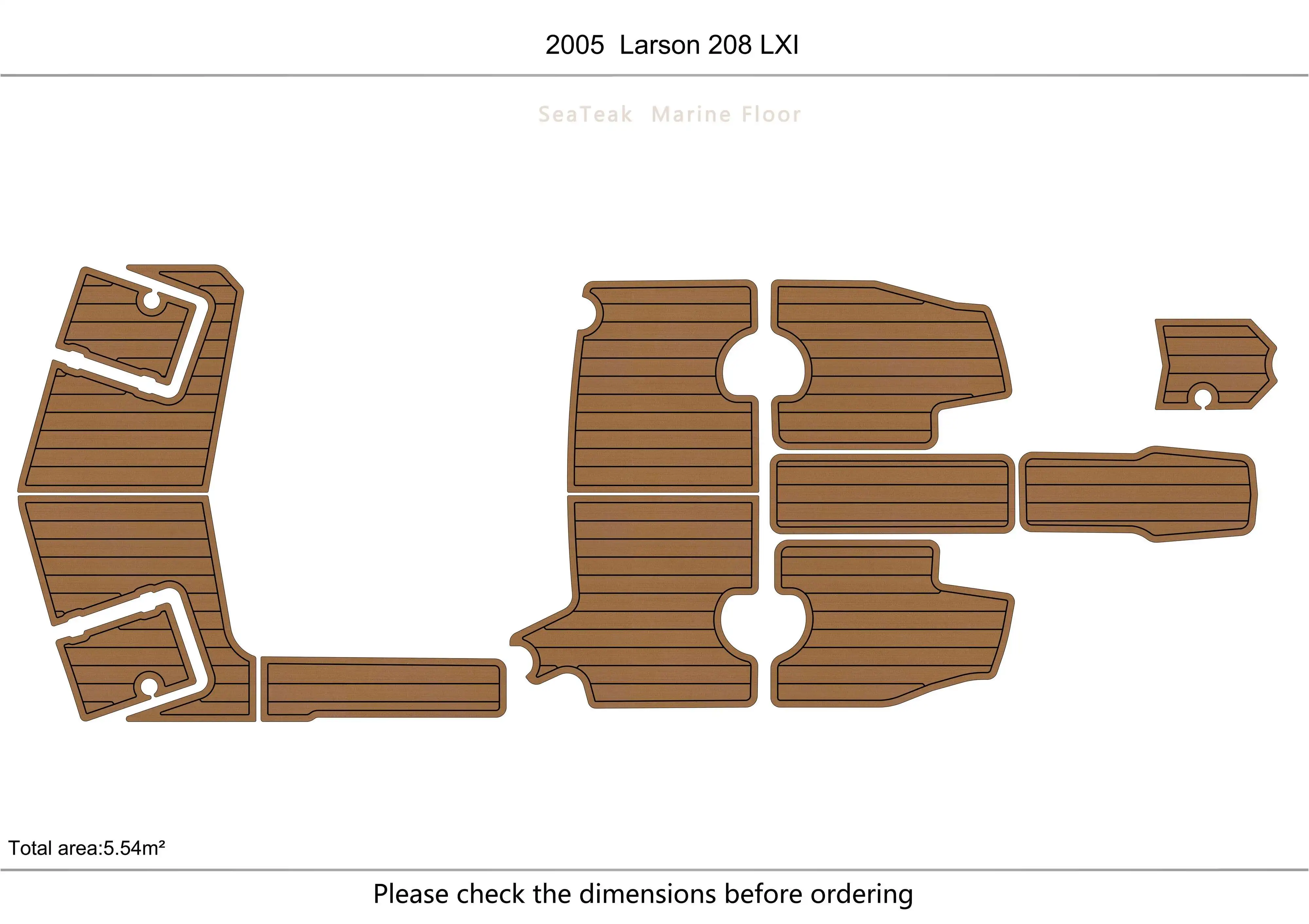 

2005 Larson 208 LXI bow Cockpit platform 1/4" 6mm EVA fAUX carpet Water Ski Yacht Fishing Boat Non-slip mat floor