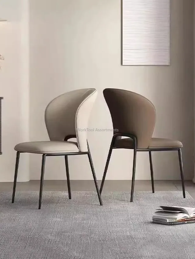 Italian dining chair at home, Nordic restaurant uptight stool