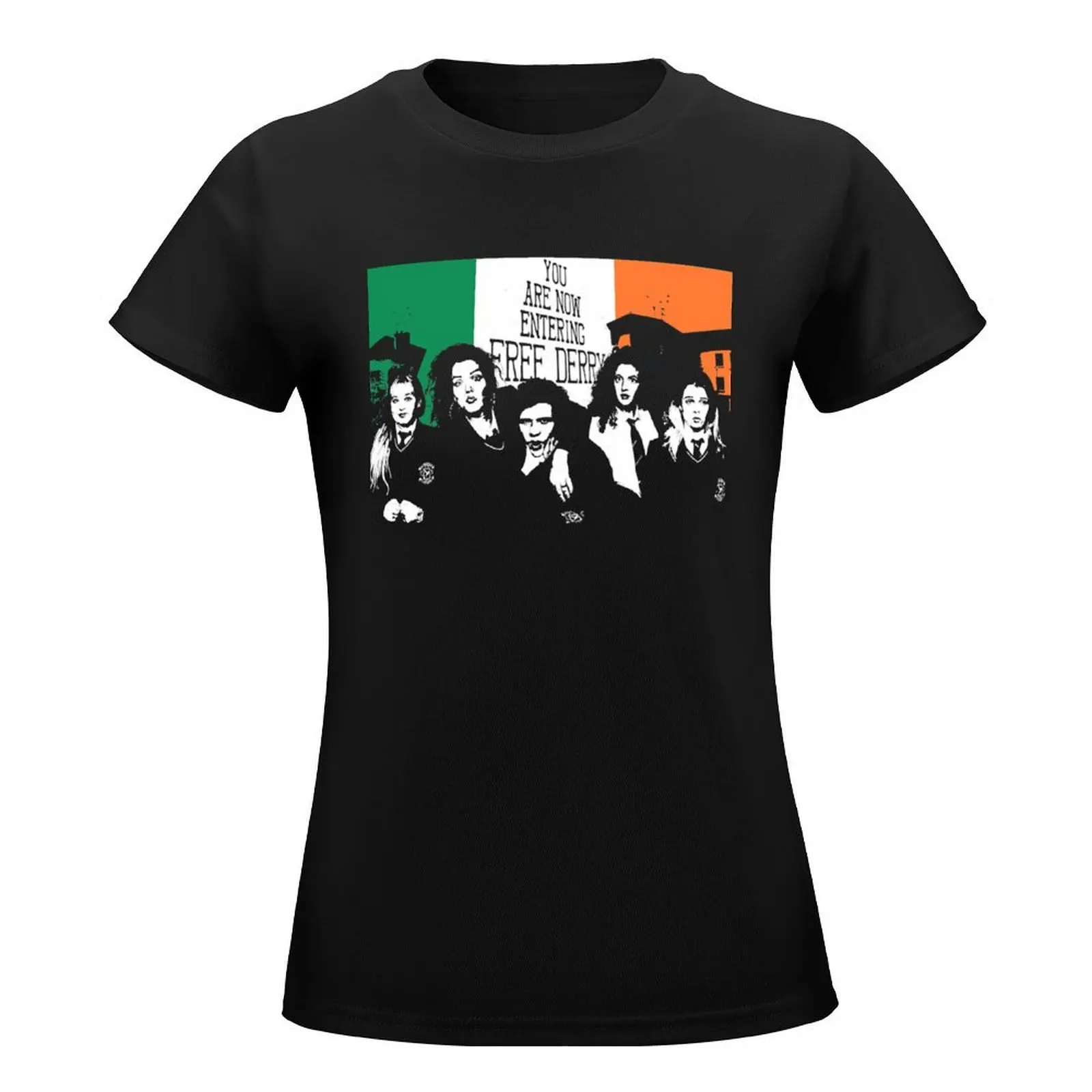 Retro Vintage Beautiful Model Derry Girls Music Vintage Retro T-Shirt heavyweights funny sports fans Women's t-shirt