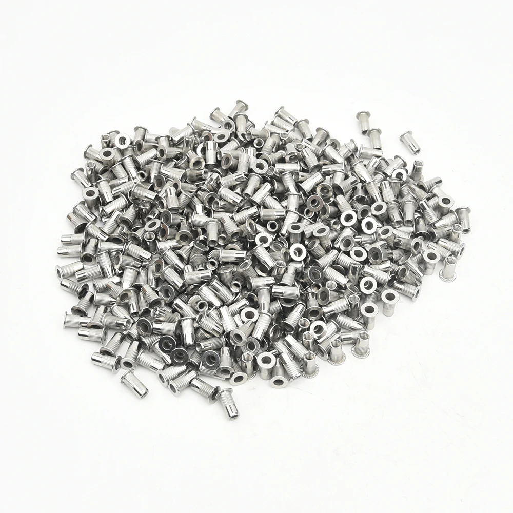 

YOUSAILING 1000PCS/LOT M4X13mm Rivet Nuts Stainless Steel Round Head GRIP RANGE 2.5mm-3.5mm