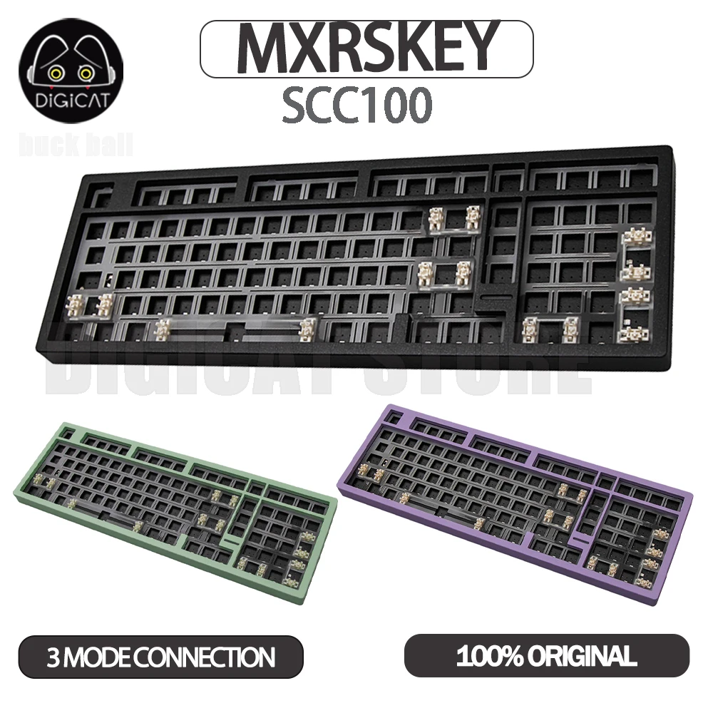 Mxrskey Scc100 Mechanical Keyboard Kit 3Mode 2.4G Bluetooth Wireless Keyboard Kit RGB Customization Gaming Keyboard Kits Gifts