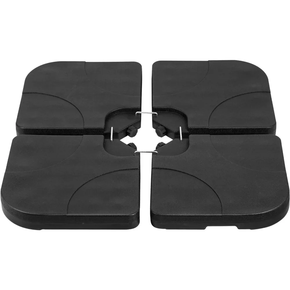 

176LBS Capacity Cantilever Offset Patio Umbrella Base with U Locking, Heavy-Duty 4-Piece Square Stand, Fillable, Customized