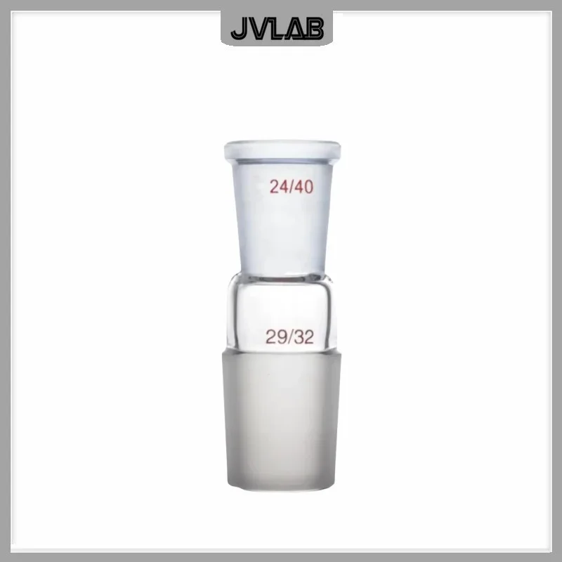 

Laboratory Glass Adapter Plug Interchangeable Connector Upper Mouth 24/40 Bottom Plug 29/32 OEM 1 pc