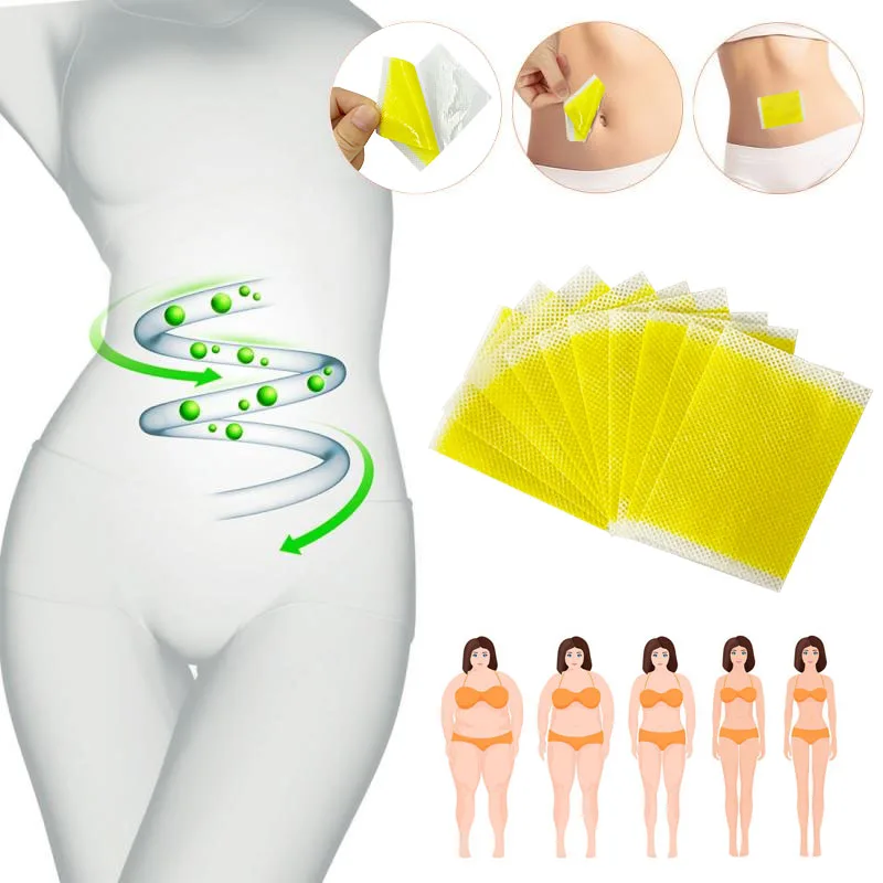 10Pcs=1Bag Fat Burner Weight Loss Patch Slimming Navel Sticker Natural Herbal Extract Slimming Products Body Slim Plaster W004