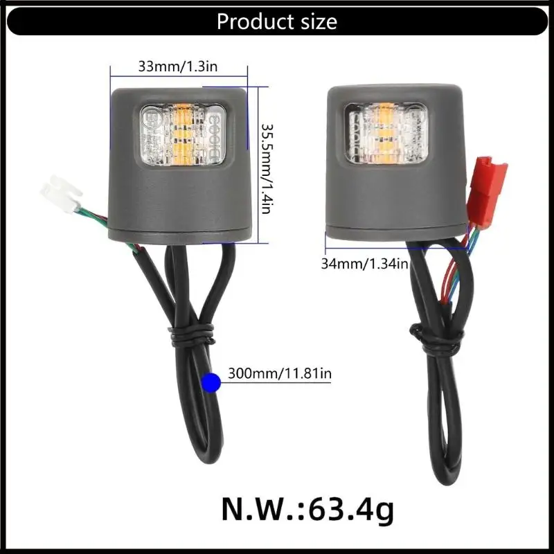 ضوء مؤشر الانعطاف LED الموفر للطاقة للمقبض الأمامي للسكوتر الكهربائي من الجيل الثاني