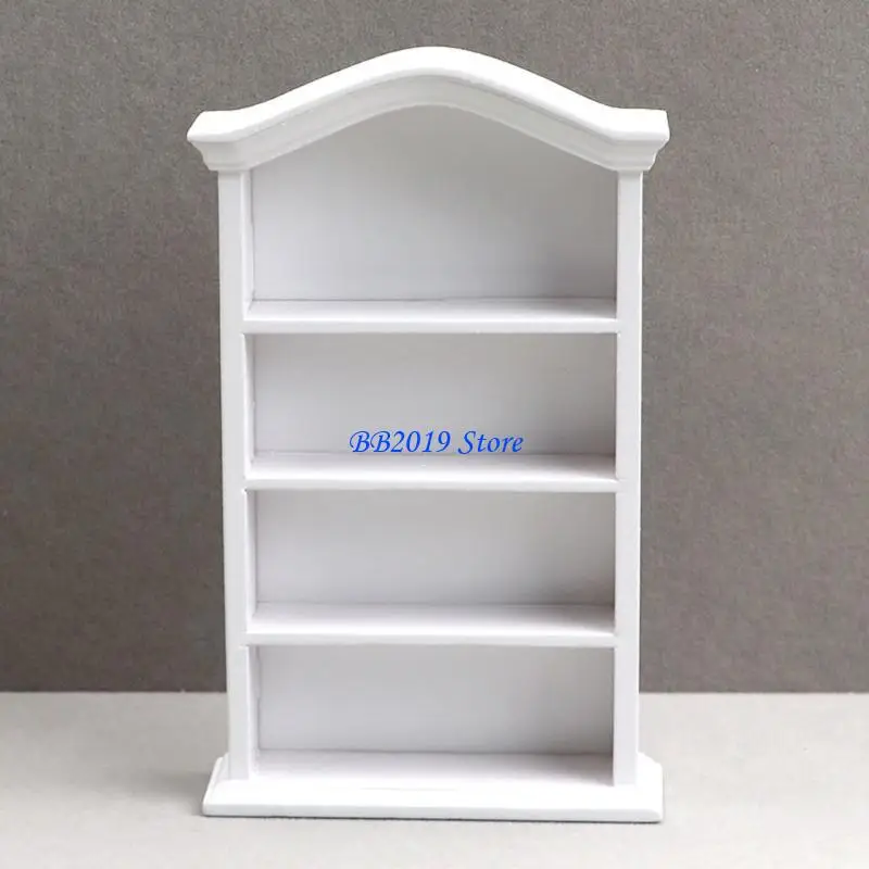 Q0KB 1/12 Puppenhaus Dekoration Zubehör Buch Rack Model Kinder Puppen Spielzeugmöbel