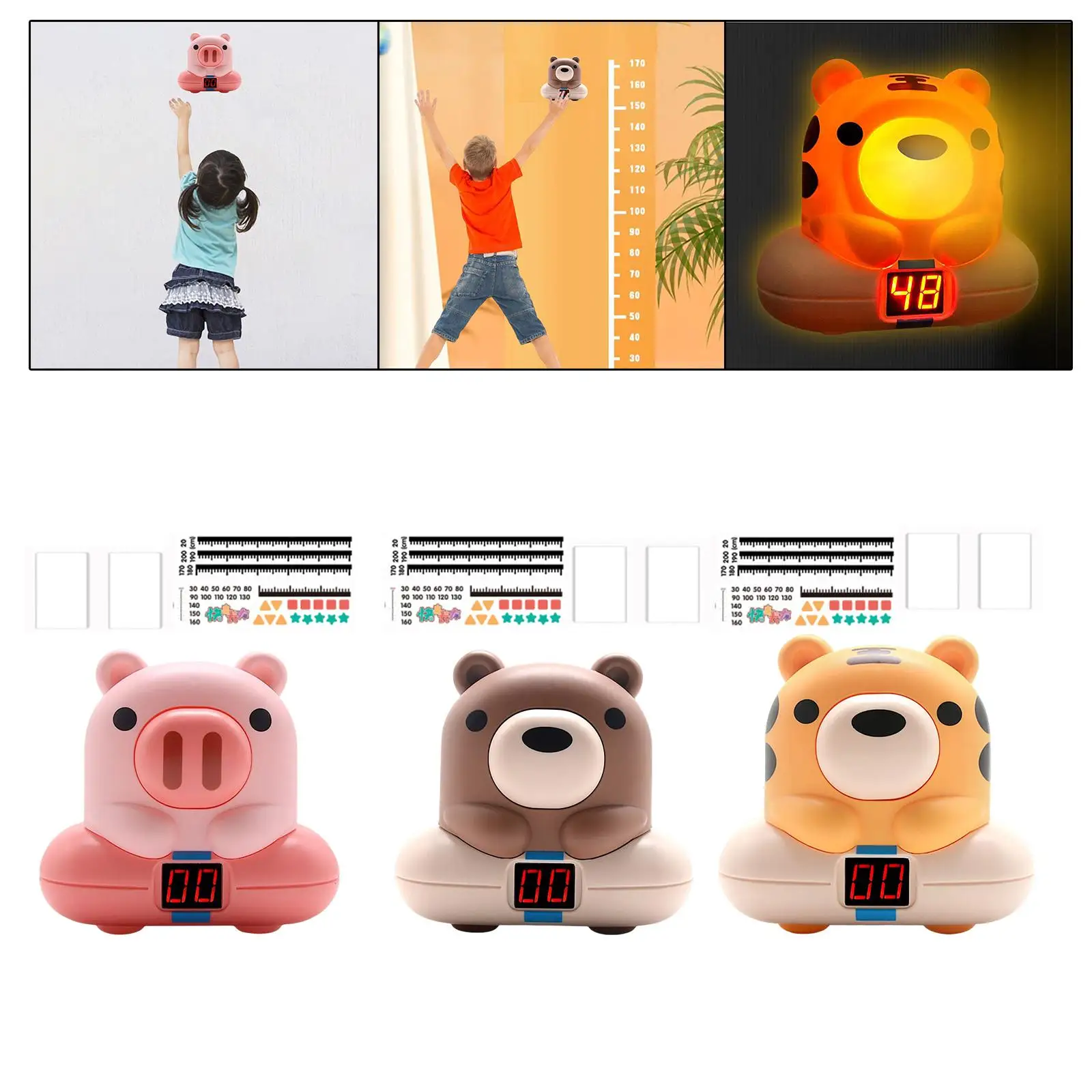 Wall Mounted Touch Jump Counter Toy Baby Slaps Toys Height Touch Device Kids High Trainer for School Bedroom Sports Child Home