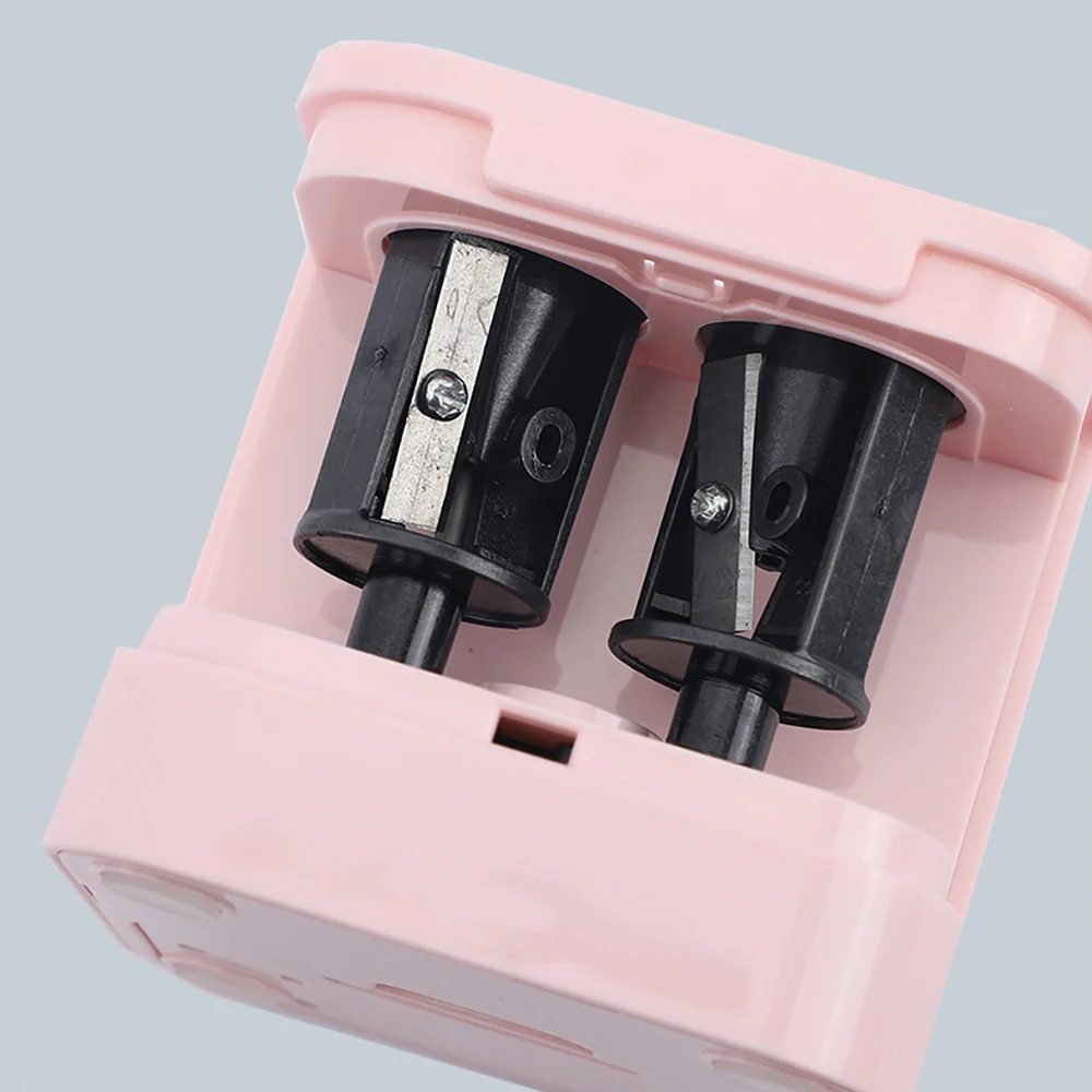 Imagem -03 - Dois Buracos Elétrica Automática Lápis Sharpener Switch Lápis Sharpener Home Office e Escola Papelaria Suprimentos