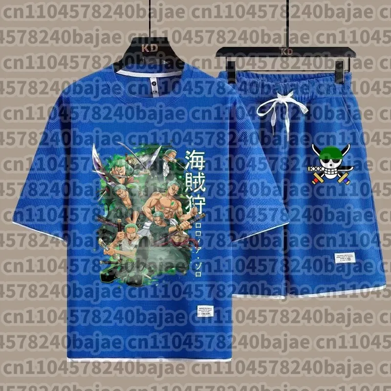 One Piece Kids Outfit Chopper Luffy Tracksuit Suit Children Summer Short Sleeve Clothes Set Anime Boy Girl T Shirt Shorts 2pcs - view 2