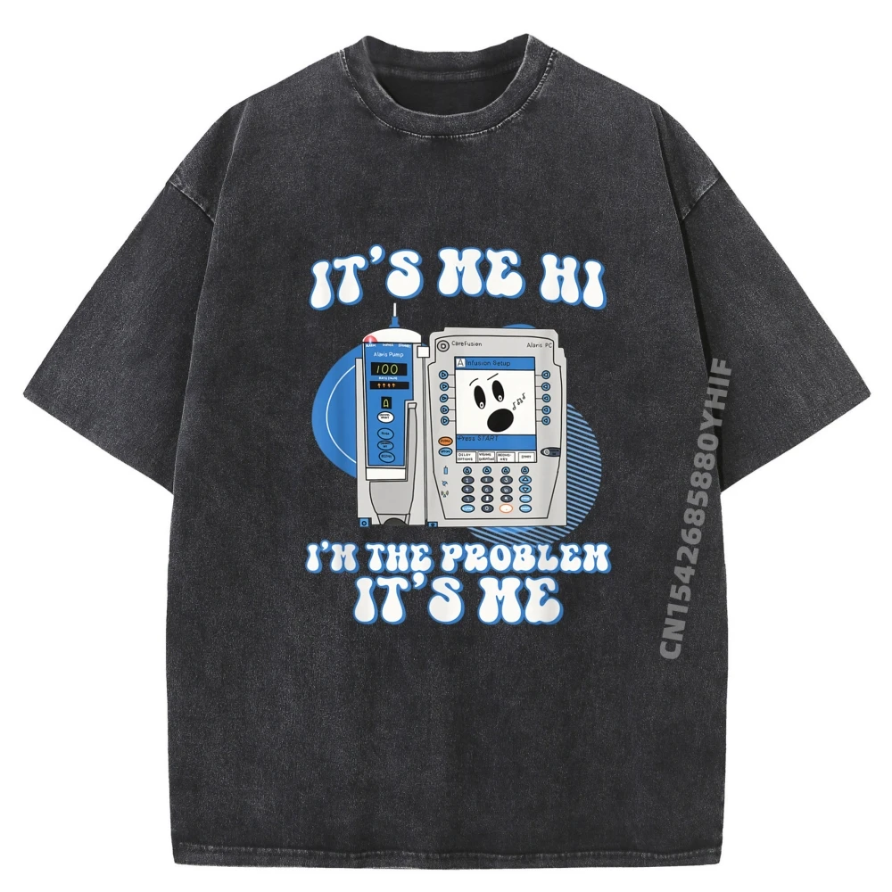 

Забавная медсестра, я проблема IV Pump ER Icu Med Surg Rn Оптовая продажа футболок 100 шт. Футболки с графическим рисунком Ретро стираные топы Футболки в подарок