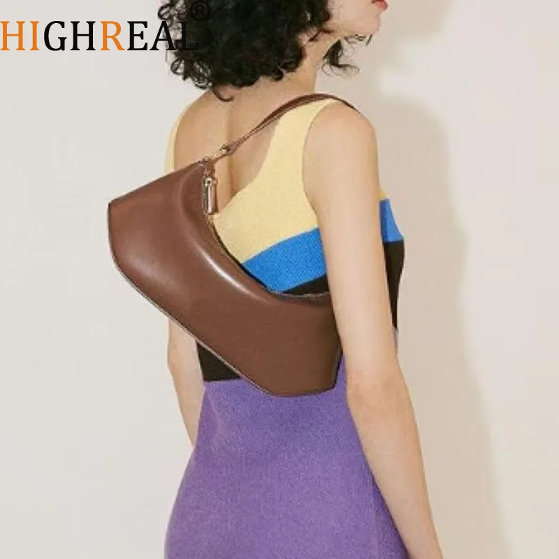 

Fashion Croissant Designer Women Shoulder Bag Soft PU Leather Handbags and Purses Casual Underarm Bags for Women New Pouch