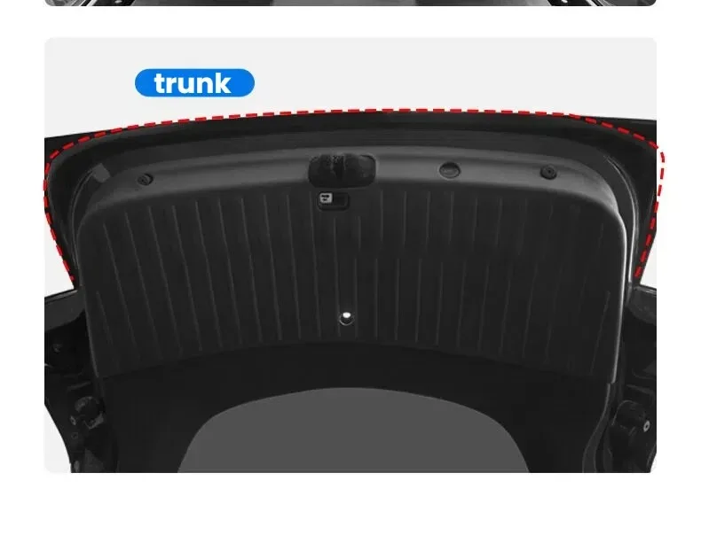For All Tesla Model YL/Y Juniper 2021-2026 Door Seal Kit Soundproof Rubber Weather Strip Wind Noise Reduction Kit