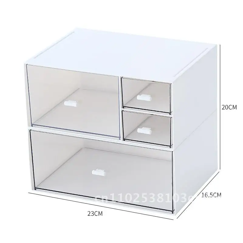 

Multi-Functional Drawer-Type Desktop Storage Box Office Small Organizer for Stationery Cosmetics Modern Minimalist Plastic Box