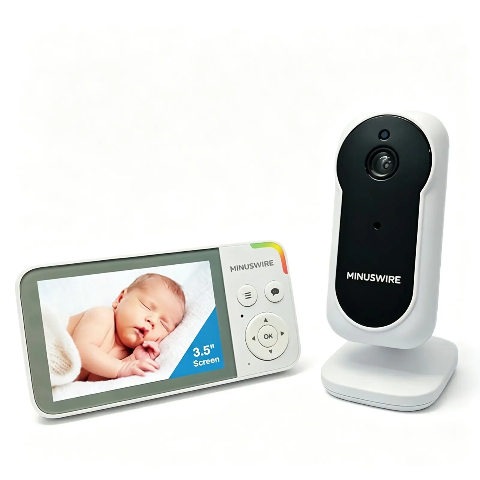 3.5 Inch IPS Video Baby Monitor No WiFi 2 Way Talk VOX Cry Alarm Temperature Lullaby Feeding Reminder Baby Camera Monitor