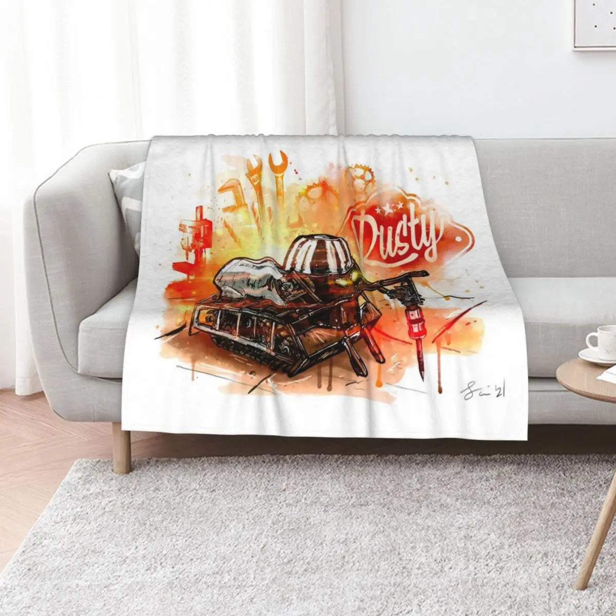 

Rusty Art Throw Blanket Decorative Sofas Furry Hairy Summer Beddings Blankets
