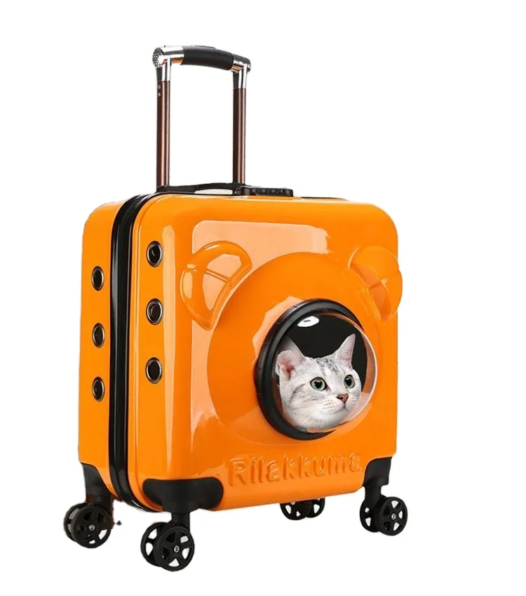 Wholesale Airline Approved Mesh Breathable Travel Roll Trolley Carrier Pet Travel Bag Cat Carrier Backpack