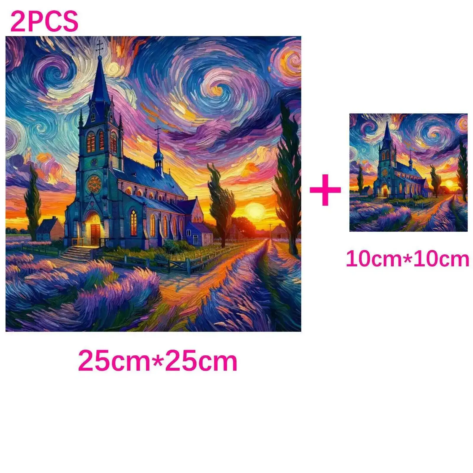 2Pcs/Lot Van Gogh Sunflower Starry Sky Ironing Heat Thermal Transfer Fusible Stickers Iron On Thermoadhesive Patches For Clothes