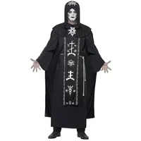 Halloween Costumes Adult Evil Wizard Sorcerer Warlock Costume Fantasia Priest Cosplay Clothing for Women Men Couples