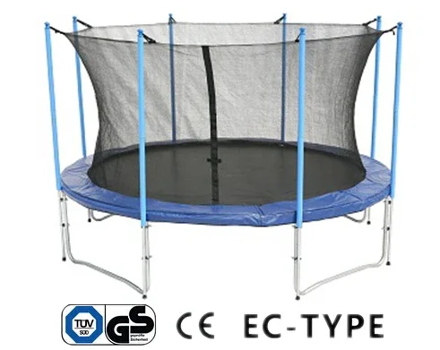 big round 12ft outdoor kids trampoline with Safety Net PVC Cover