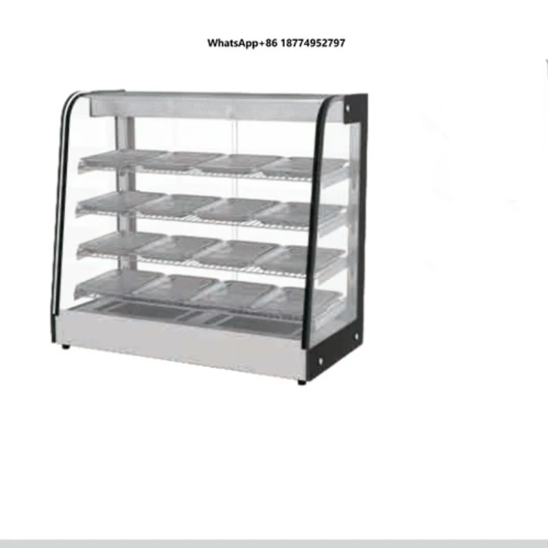 China 4 Layer New Kfc Chips Fried Chicken Hot Food Display Hamburger Warmer Bread Bakery Heating Warming showcase
