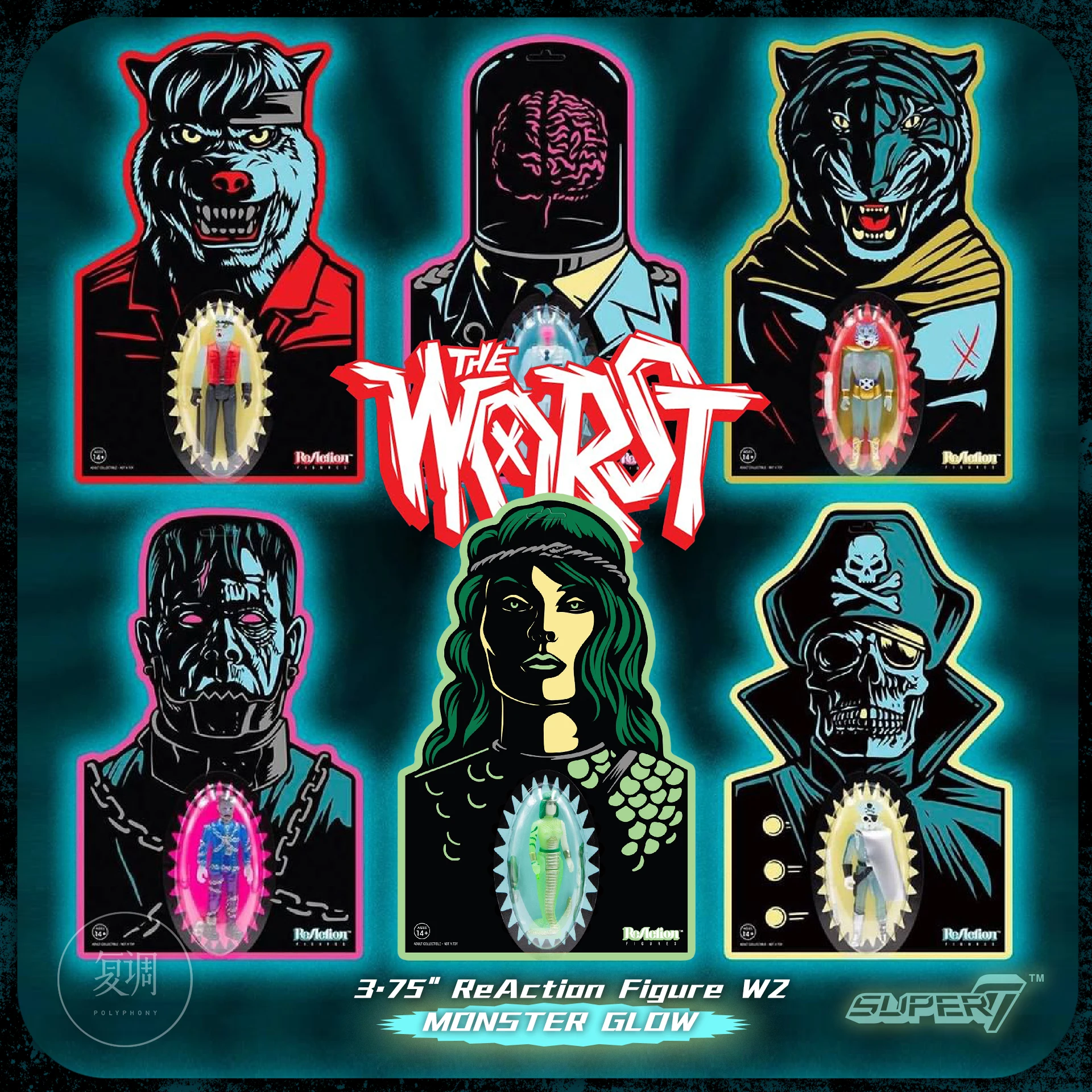 

В наличии Super7 The Worst Cortex Commander Red Tiger Captain Deadstar Светящаяся версия Подвесная карта 3,75 дюйма Коллекционные игрушки Подарок