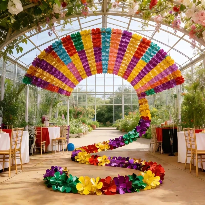 Plastic Ceiling Garlands,Are Decorated with Hanging Vortex and Various Colors,Perfect for Parties,Christmas, Weddings view 4