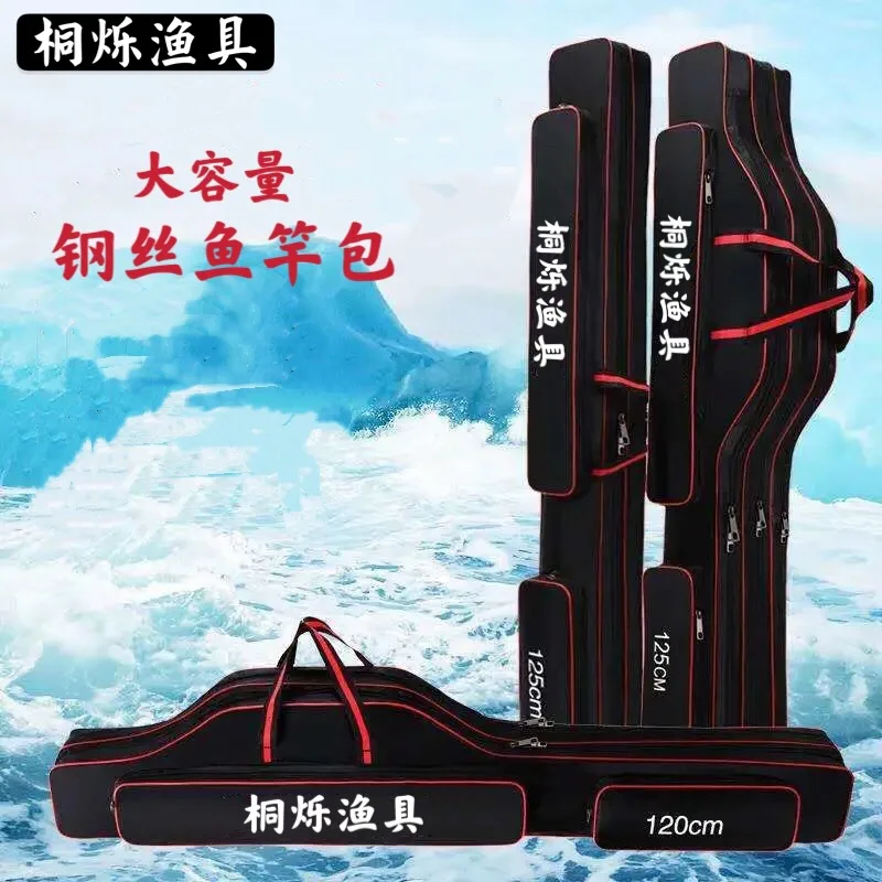 31. Shoulder Sea Storage Case Backpack Universal Fishing Rod Waterproof Thickened Portable Hard-Shell Bag Holder Foldable