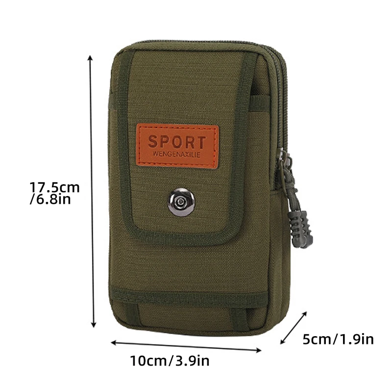 Outdoor Waist Bag Purse Waist Fanny Pack Men 6.5 Inches Phone Pouch Camping Hunting Tactical Edc Bag Unisex Worker Bag