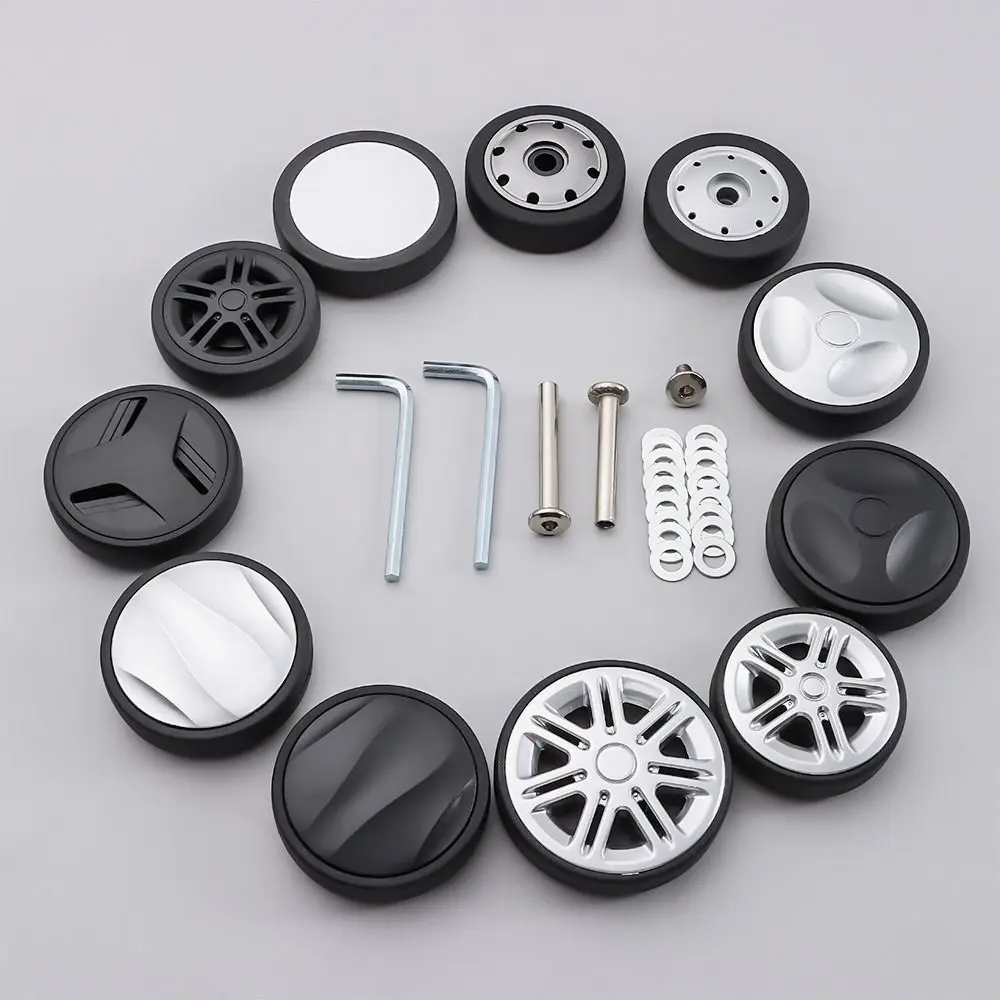 2Pcs Axles Suitcase Wheels Replacement with Screw Travel Luggage Wheel Caster Wheel Repair Kit Luggage Accessory Suitcase Parts