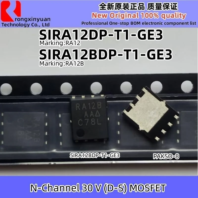 10 pièces SIRA12DP-T1-GE3 RA12 SIRA12DP SIRA12 SIRA12BDP-T1-GE3 RA12B SIRA12BDP SIRA12B canal N 30 V (D-S) MOSFET 100% nouveau