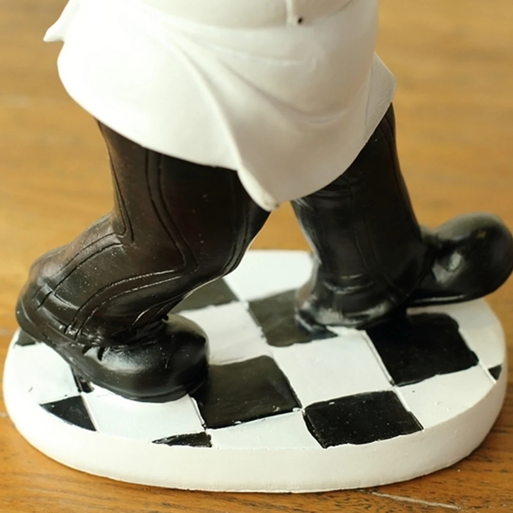 

Cabinet Decor Figurines Realistic Chef Statue Home Office Resin Craft Gifts Bakery Hotel Ornament Table