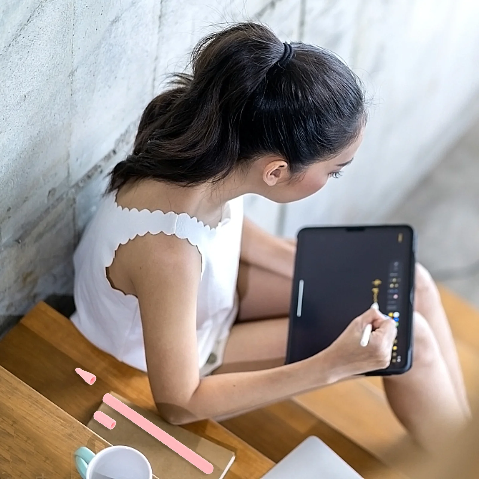 

2Sets Shockproof Stylus Pen Cover Silicone Sleeve Protective Case Compatible Pencil 2 Dropproof Portable Pen Nib Guard