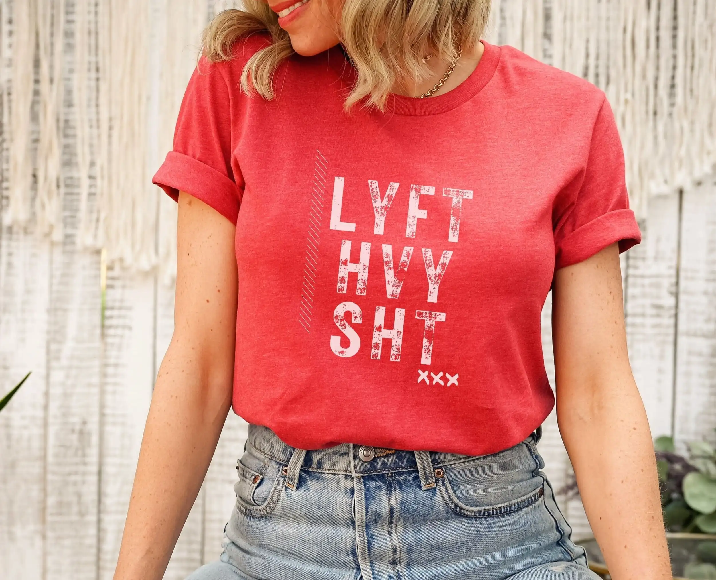 Lyft Hvy Sht T Shirt Weightlifting Lifting Dad Fitness Mens Gym Workout Mom Lift Heavy