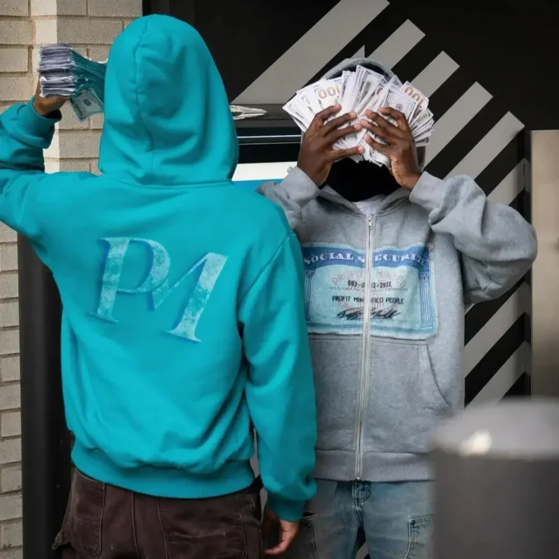 Novo moletom com capuz unissex Y2K com estampa personalizada, estilo de rua, inverno ao ar livre casual de manga comprida com capuz