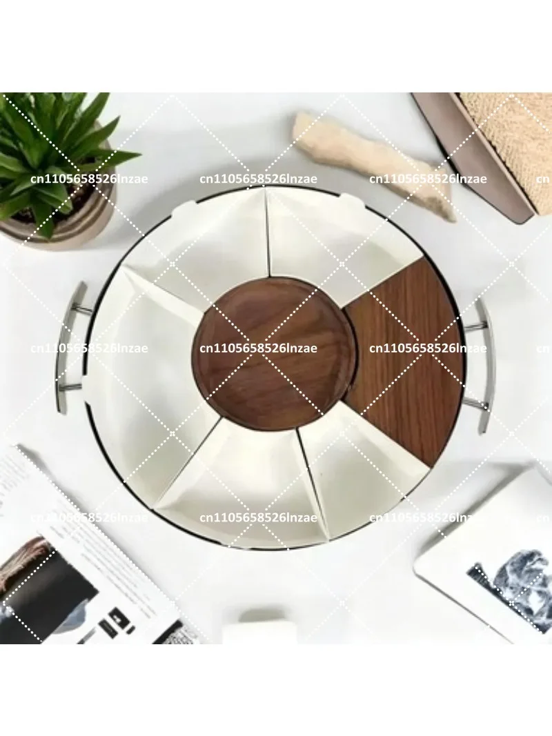 Creative Light Luxury Stainless Steel Snack Tray Afternoon Tea Saucer Western Food Tray Housewarming New Home Storage