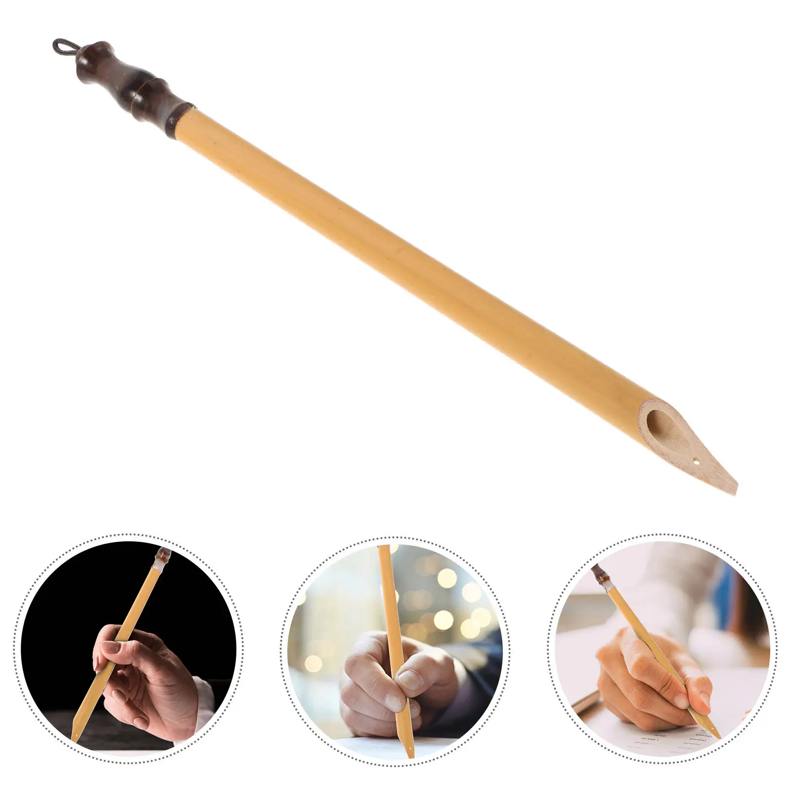 

Каллиграфическая кисть ручной работы из бамбука с плоским наконечником для традиционной росписи тушью, рисования, живописи, работы с керамикой, гончарным делом и глиной