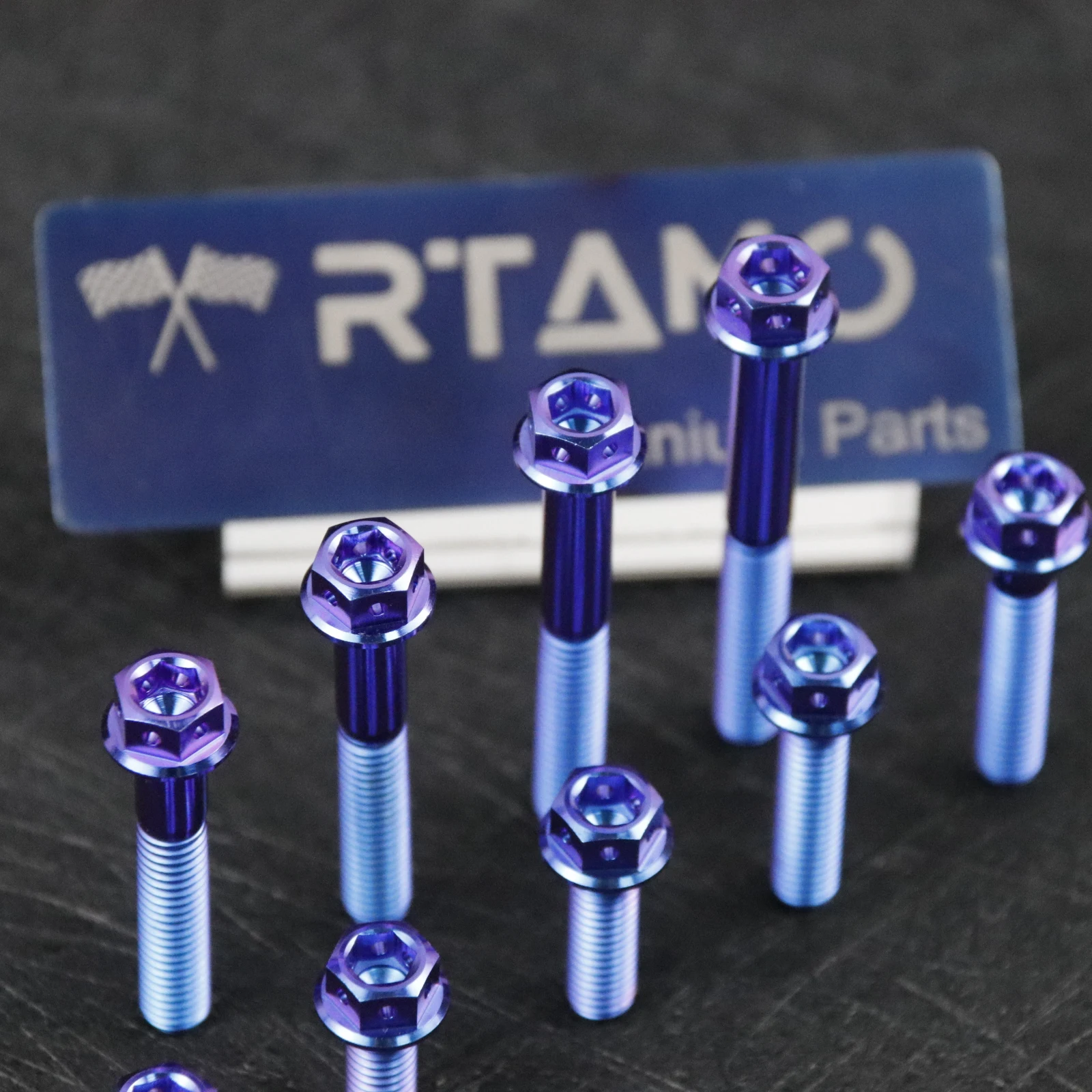 RTAMO M6*10-50 Titanium Bolt Flange Hole Hexagon for Bicycle and Motorcycle Modification (1pc)