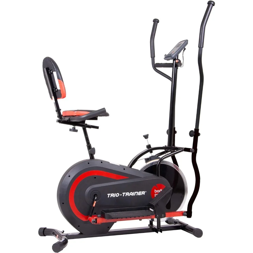 2nd Gen, PATENTED 3 in 1 Exercise Machine, Elliptical with Seat Back Cushion, Upright Cycling, and Reclined Bike Modes