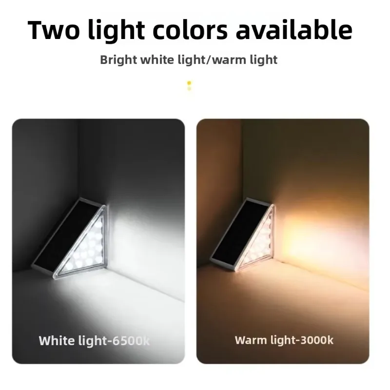 Самоклеящийся светодиодный светильник для наружного, водонепроницаемого, солнечного света, для сада или двора.  