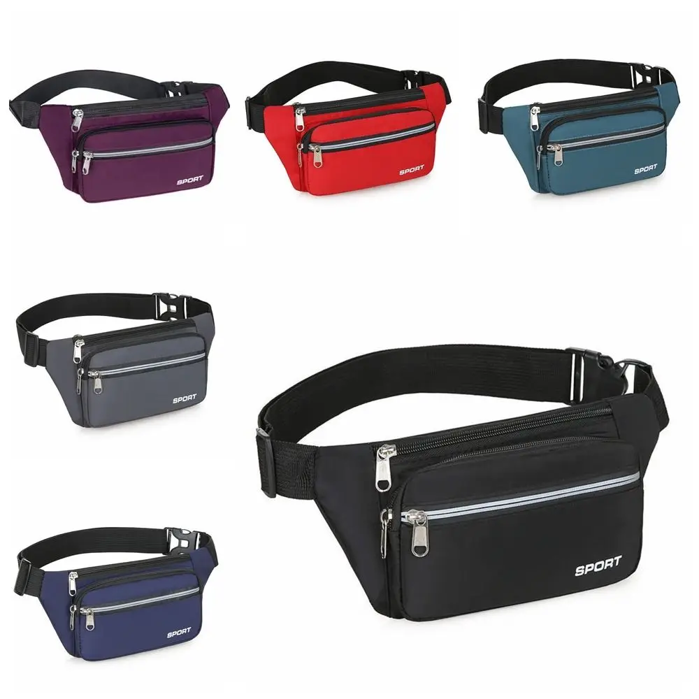 Large Capacity Running Waist Bag Multiple Pockets Anti Splash Sport Fanny Pack Wear-resistant Wallets Mobile Waist Bag Men