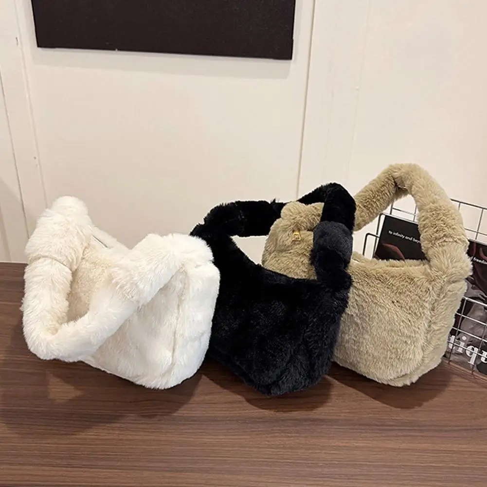 Borsa a tracolla casual da donna Borsa a tracolla da donna in peluche Borsa a tracolla da donna