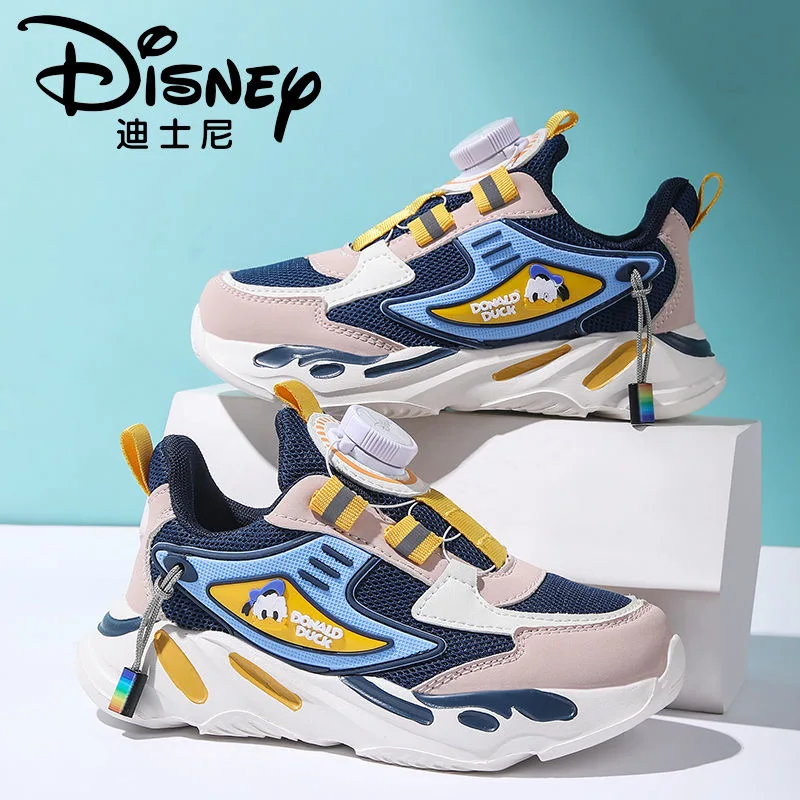 Donald Duck boys' and children's sports shoes with waterproof leather surface, medium and large children's running shoes