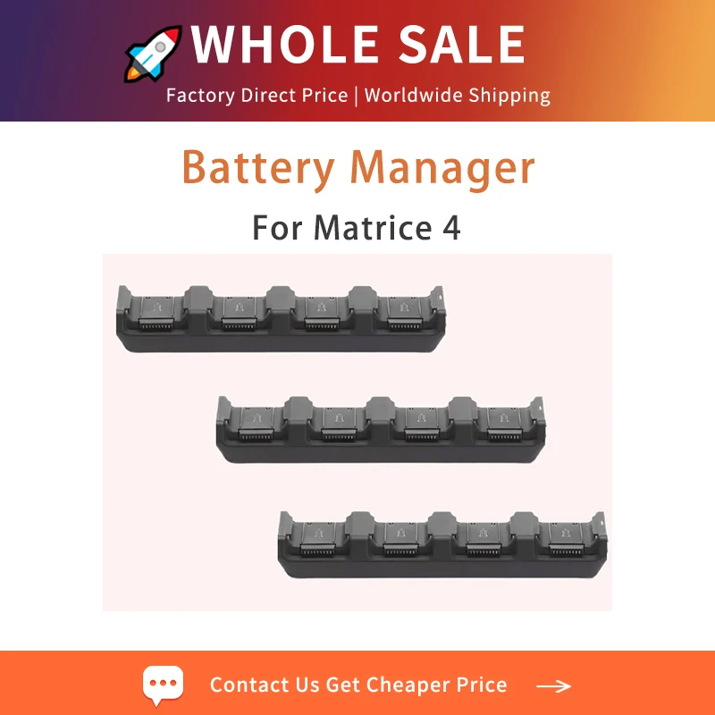 200W Dual-Mode 4-Bay Battery Charging Hub for Matrice 4 Series Standard/Ready-to-Fly Charger Station-In Stock Drone Accessories