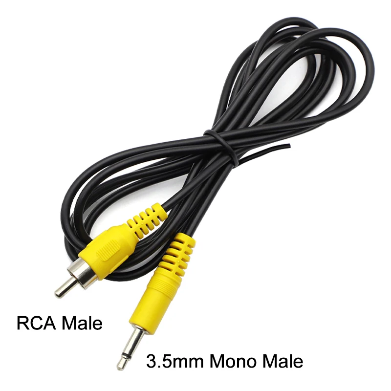 1.5 متر Aux كابل الصوت 3.5 مللي متر أحادية ذكر التوصيل جاك إلى واحد RCA ذكر AV الصوت والفيديو كابلات الموصلات محول لأجهزة الكمبيوتر المحمول MP3/MP4