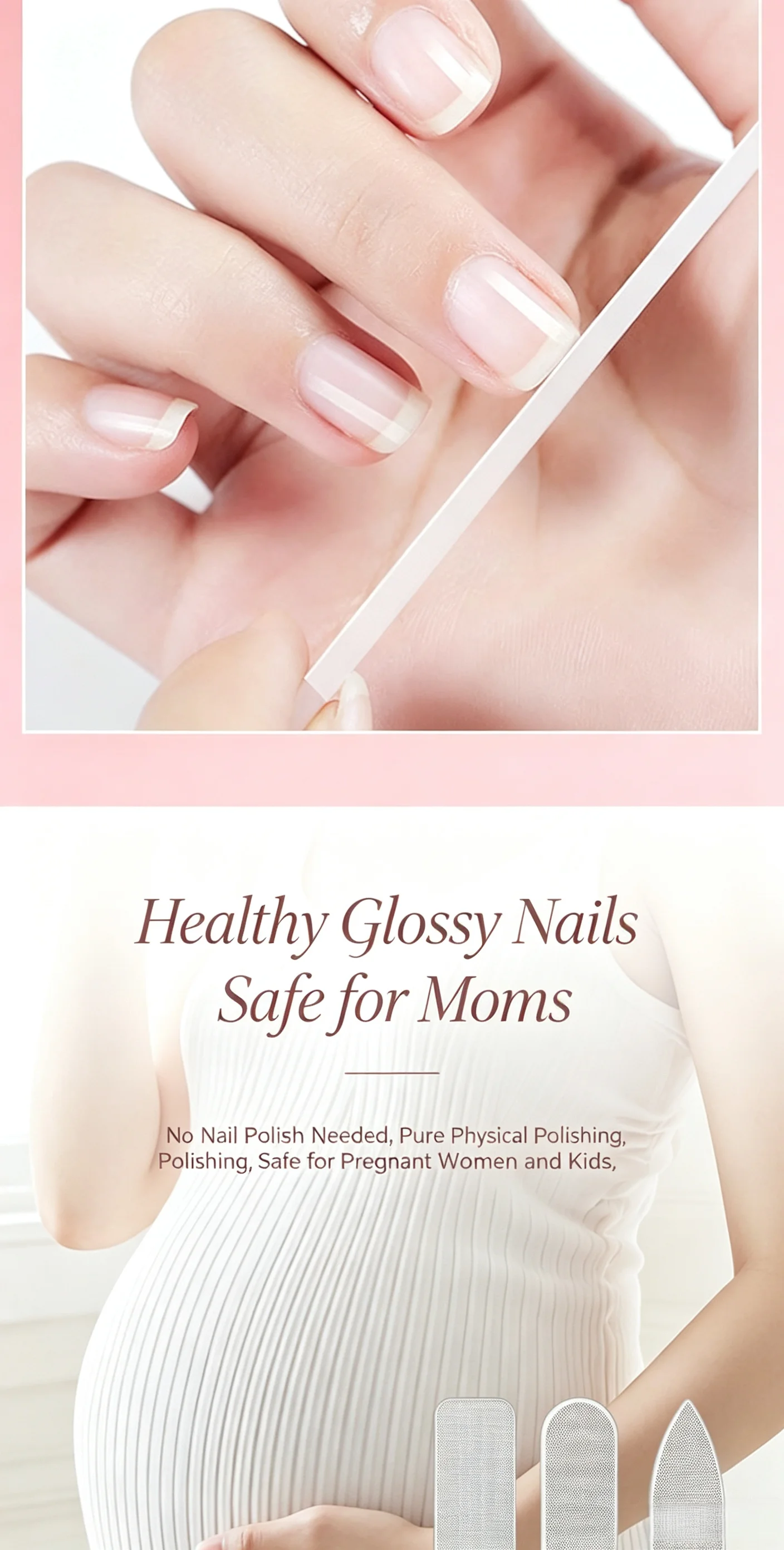 Transparente Nagelfeile aus Nano-Glas, Professionelle Schleif- und Polierfeilen mit Box – Detail 5