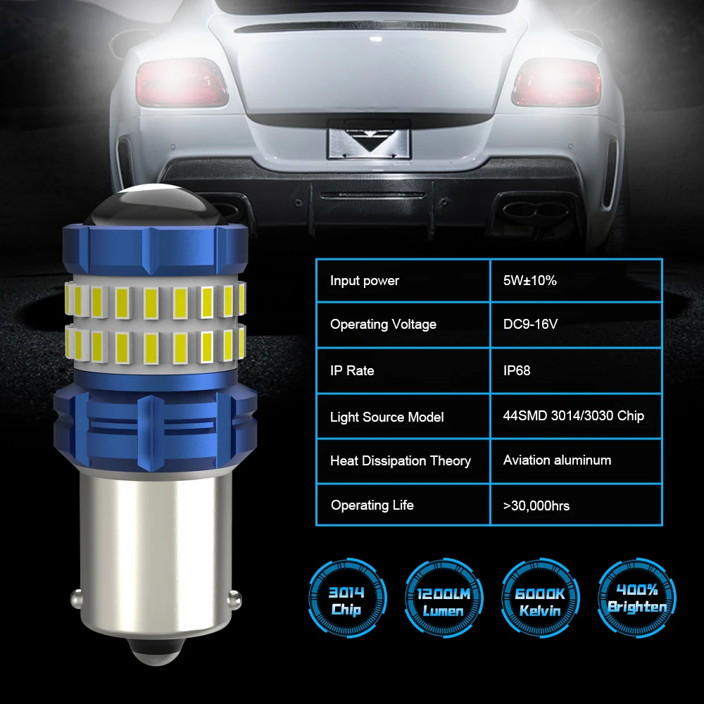 Aenvtol 2 stücke canbus t15 w16w p21w ba15s LED-Rück fahrschein werfer w21w w21/5 w srck p27/7w Tagfahrlicht Blinker